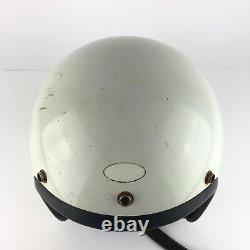 Vintage 1979 White Bell R-T Motorcycle Motocross Race Helmet Open Face, 7-5/8 RT