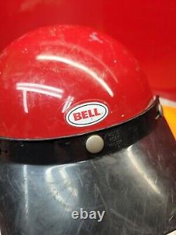 Vintage 1980 BELL MOTO 3 Motocross Helmet RED Moto Star II Size 7 3/8