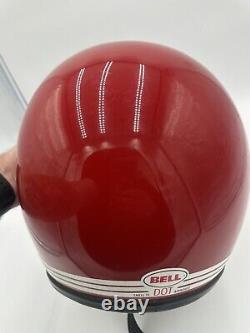 Vintage 1980 BELL MOTO STAR 3 Motorcycle Helmet 7 1/4 Red With Visor Great Cond