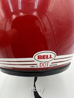 Vintage 1980 BELL MOTO STAR 3 Motorcycle Helmet 7 1/4 Red With Visor Great Cond