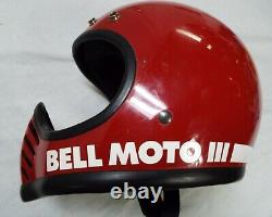 Vintage 1980 BELL MOTO STAR III 3 Motocross Helmet size 7/56cm 1975 Snell
