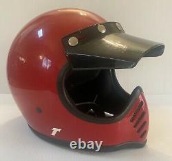 Vintage 1980 BELL MOTO STAR III 3 Motocross Helmet size 7/56cm Snell & Moto Peak
