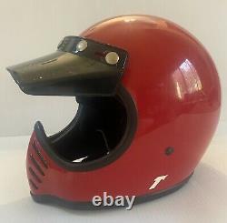 Vintage 1980 BELL MOTO STAR III 3 Motocross Helmet size 7/56cm Snell & Moto Peak