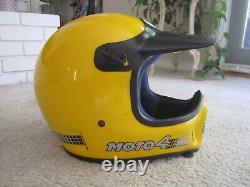 Vintage 1980's Bell Moto 4 Force Flow Motocross Motocycle Helmet With Visor