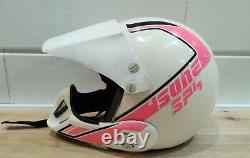 Vintage 1980's SP4 SURE Motocross Helmet Italy Made Size Small. WELL WORN