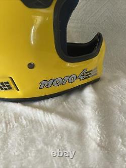 Vintage 1980s BELL MOTO 4 Force Flow Moro Cross Helmet 7 1/2