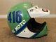 Vintage 1980s Marushin MG Moto Motocross Motorcycle Helmet Team Kawasaki Green