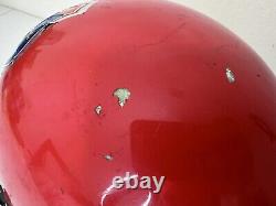 Vintage 1980s Shoei Racing Motorcycle Helmet Red Stickered Collectible 7 1/8 7