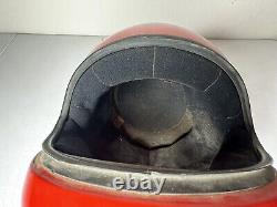 Vintage 1980s Shoei Racing Motorcycle Helmet Red Stickered Collectible 7 1/8 7