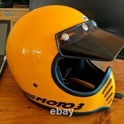Vintage 1981 BELL MOTO STAR III 3 Motocross Helmet size 7&3/8 59cm 1975 Snell