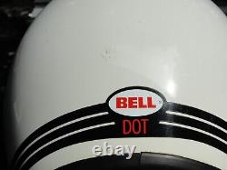 Vintage 1981 White Bell RT Motorcycle Motocross R-T Helmet Size 7 56 Centimetres