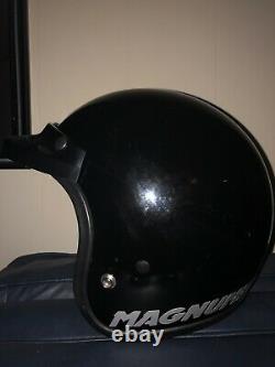 Vintage 1983 Bell Magnum Helmet / Motocross Motorcycle black 7 1/8 in 57 Cm