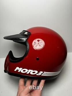 Vintage 1985 BELL MOTO STAR III 3 Motocross Helmet size 7 1/4 58 Snell NICE