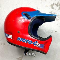 Vintage 1985 Bell Moto 4 Motocross Helmet with Fox Racing Decals 7 1/8 johnson 3