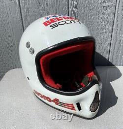 Vintage 1986 BELL MOTO 4 Motocross Racing Full Face Motorcycle Helmet Size 7 1/2