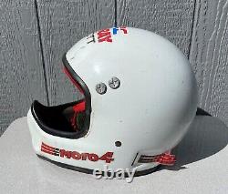 Vintage 1986 BELL MOTO 4 Motocross Racing Full Face Motorcycle Helmet Size 7 1/2
