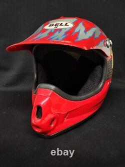 Vintage 1990's Bell II 2 Moto Style Helmet Size L With Visor Motorcycle Dirt Bike