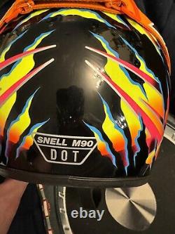 Vintage 1990's SHOEI FX-2 Motorcycle Helmet Troy Lee Designs Motocross Medium