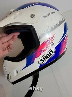 Vintage 1990s SHOEI VF-X Motorcycle Motocross BMX Helmet Large