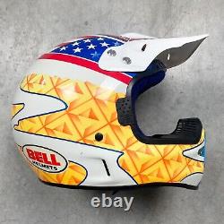 Vintage 1994 Bell Moto 6 Mike Kiedrowski Replica Motocross Helmet 7 3/4