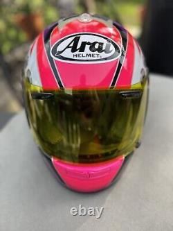 Vintage 1997 Arai MINION Full Face Helmet Size Medium/ Yellow Sun Visor / RARE