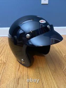 Vintage 70's 80's BELL R-T Motorcycle Helmet Sz 7 1/8-57cm RT Black