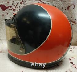 Vintage 70s Bell Star Helmet With Visor Sz 7.5 Custom Paint Windshield Very Nice