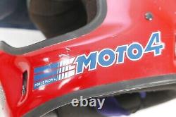 Vintage 80s Bell Moto 4 Motocross BMX Racing Helmet Red Force Flow Clean Inside