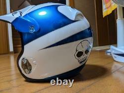 Vintage 90's Arai MX-III Motocross Helmet White/ Blue Size L Great Condition