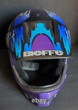 Vintage 90s BIEFFE Motocross Helmet GR-1400 Motorcycle MX Helmet size Medium