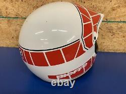 Vintage 90s Bieffe BX6 Motocross Helmet MX Motorcycle red white Small