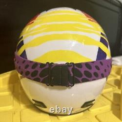Vintage AGV RX Motorcycle Snell M90 DOT Sz 60 Helmet With Goggles Motocross Italy