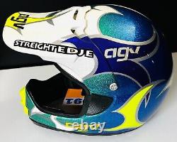 Vintage AGV Supercross Motocross Moto Helmet With Custom StreightEdge Ezra Lusk