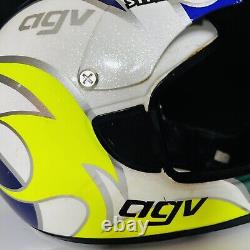 Vintage AGV Supercross Motocross Moto Helmet With Custom StreightEdge Ezra Lusk