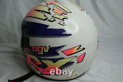 Vintage Agv RX Motocross Helmet Snell M90 Motorcycle Neon