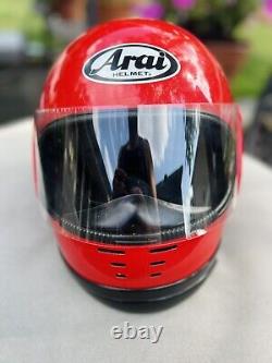 Vintage Arai Astro Snell 80 / 1984/ Red Full Face Helmet/Size Medium/Clear Visor