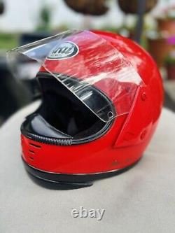 Vintage Arai Astro Snell 80 / 1984/ Red Full Face Helmet/Size Medium/Clear Visor