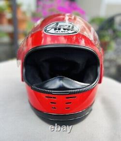 Vintage Arai Astro Snell 80 / 1984/ Red Full Face Helmet/Size Medium/Clear Visor