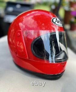 Vintage Arai Astro Snell 80 / 1984/ Red Full Face Helmet/Size Medium/Clear Visor