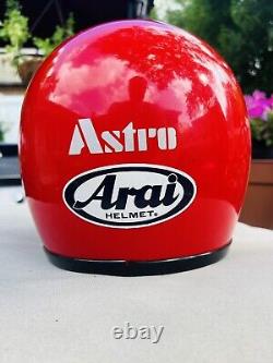 Vintage Arai Astro Snell 80 / 1984/ Red Full Face Helmet/Size Medium/Clear Visor