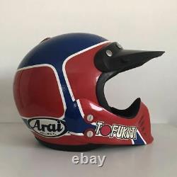 Vintage Arai M-X MXI Motocross Helmet Red/ Blue Size S 70's 80's
