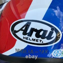 Vintage Arai Motocross Helmet M-X MX-I Tricolor Size M Repaired, Repainted