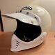Vintage Arai Motocross Helmet M-X MX-I White Size M withextra Chin Guard (Red)