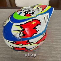 Vintage Arai Motocross Helmet MX-III Size L Flashy graphics Multi Color NOS