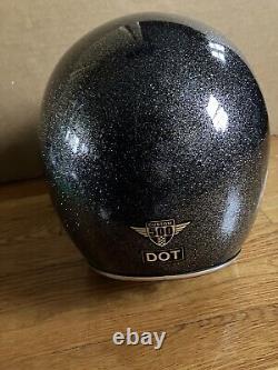 Vintage BELL Helmet Custom 500 DOT Black Speckled With Visor Pls Read