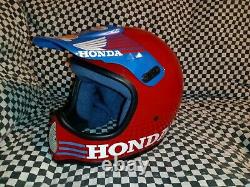 Vintage BELL MOTO 3 MOTO CROSS HELMET 7 1/8 VGC red Honda aria shoei Buco