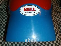 Vintage BELL MOTO 3 MOTO CROSS HELMET 7 -5/8 VGC red/blue Honda aria shoei