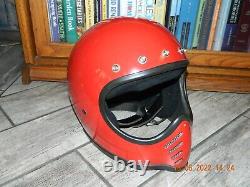 Vintage BELL MOTO 3 Motocross Helmet Size 7-1/4 58cm Snell Moto Star III 1982