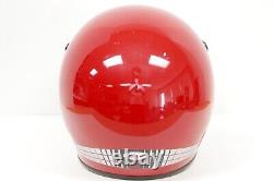 Vintage BELL MOTO 4 FORCE FLOW Motocross MX Motorcycle Helmet with Visor Red