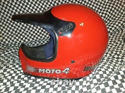 Vintage BELL MOTO 4 MOTO CROSS HELMET 7 1/2 VGC aria shoei Buco red / black